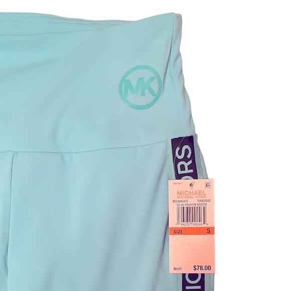 MICHAEL Kors Biker Shorts In Turquoise - Picture 3 of 3